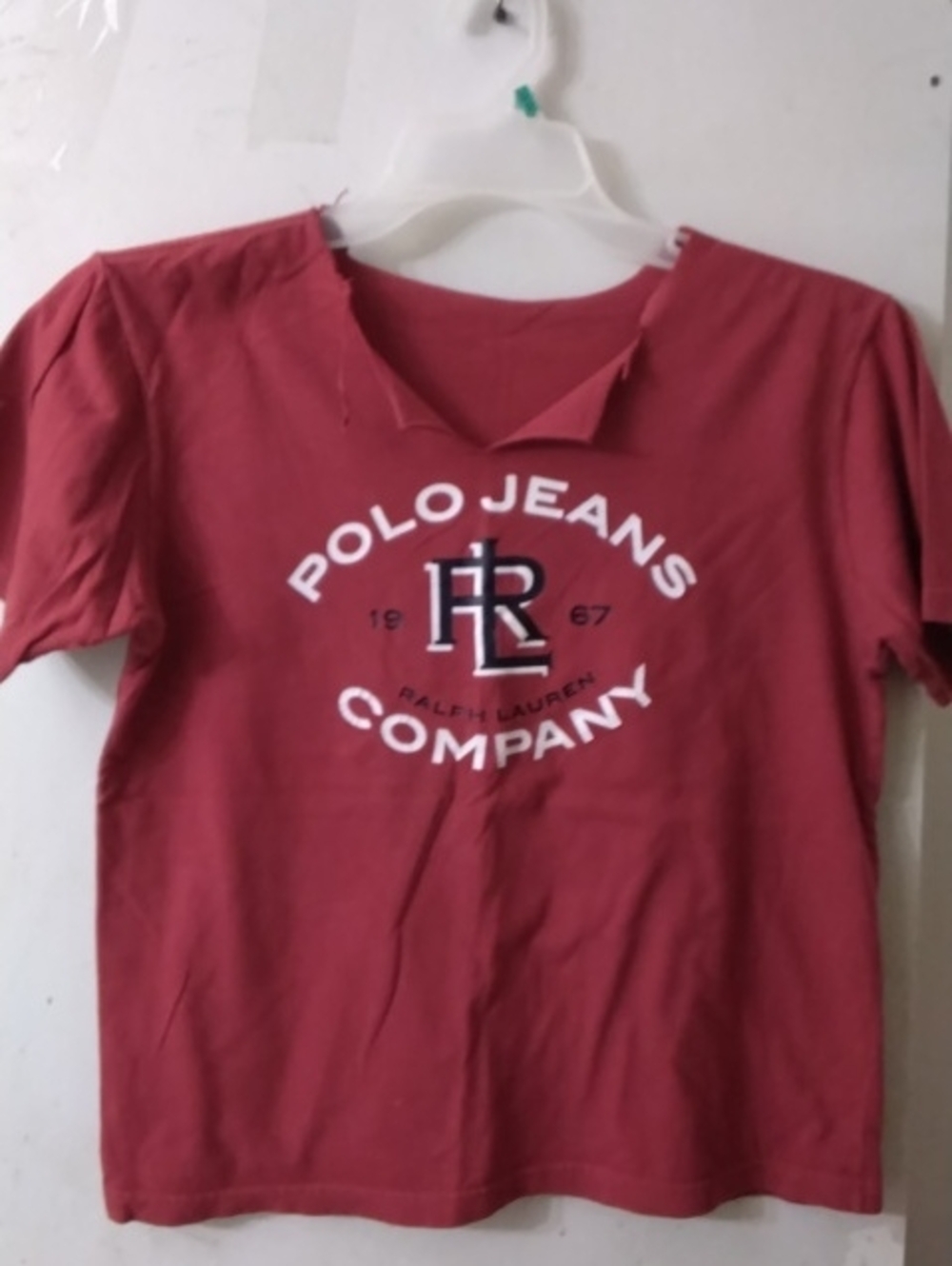 Ralph Lauren Polo Jeans Company Red Short Sleeve Tee Women's Size Medium/Large